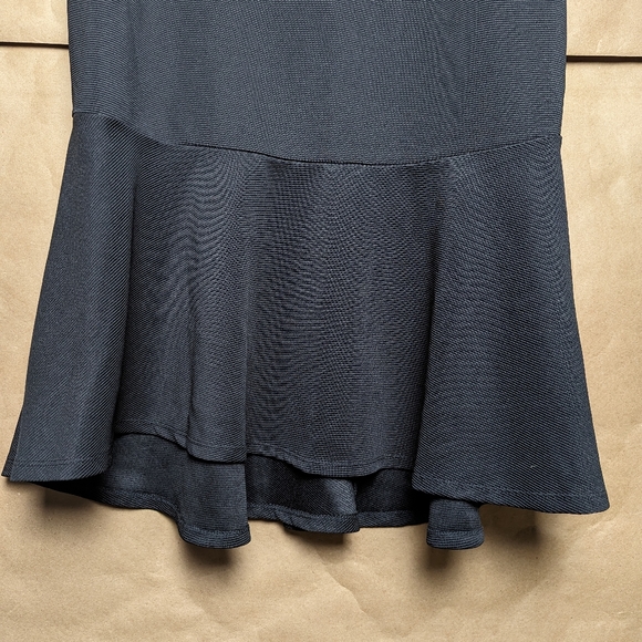 NWOT Eloquii Black Double - Strap Midi Trumpet Dress - Picture 6 of 13